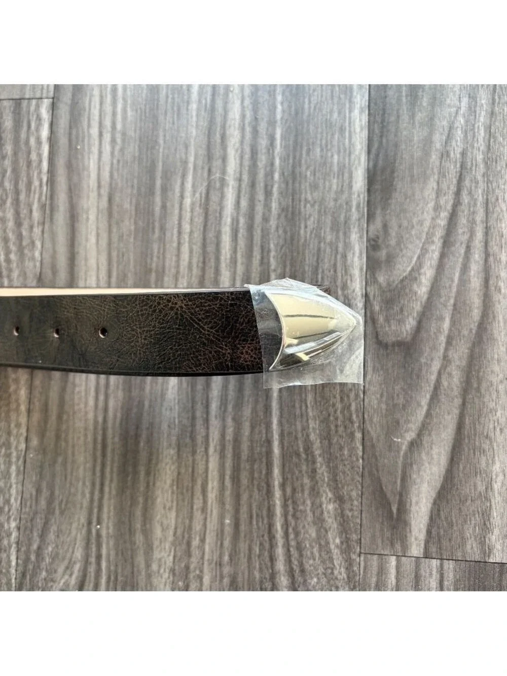 Ayure Bowie Brown and Silver Textured Belt NEW